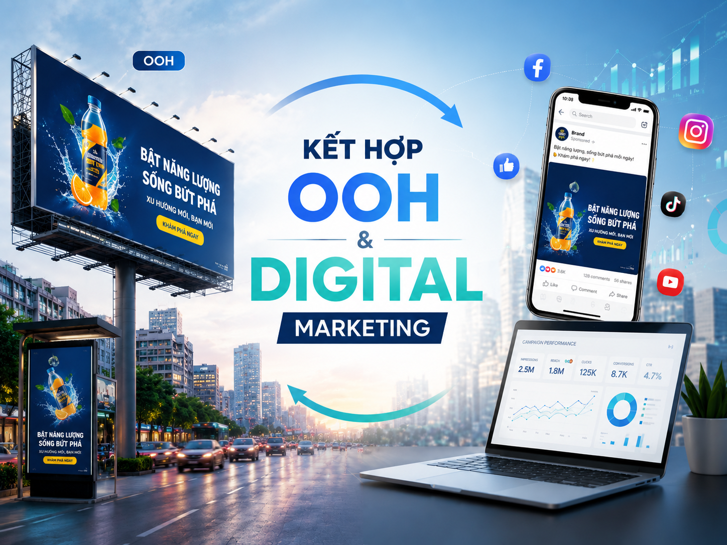 Kết Hợp OOH Và Digital Marketing – Xu Hướng Truyền Thông Đa Điểm Chạm